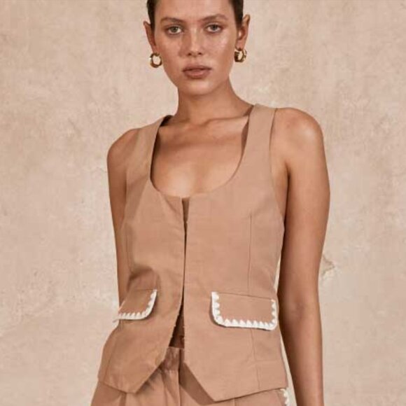 Brand New Mon Renn LISLE VEST TOP - Picture 6 of 7